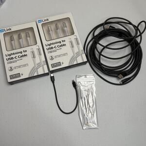 LOT of Apple port [Phone/iPad] to USB-C Cables ANKER Headphone to Apple Port Mix